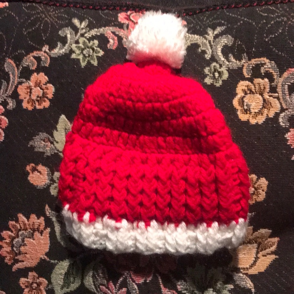 Handmade crotchet Santa beanie